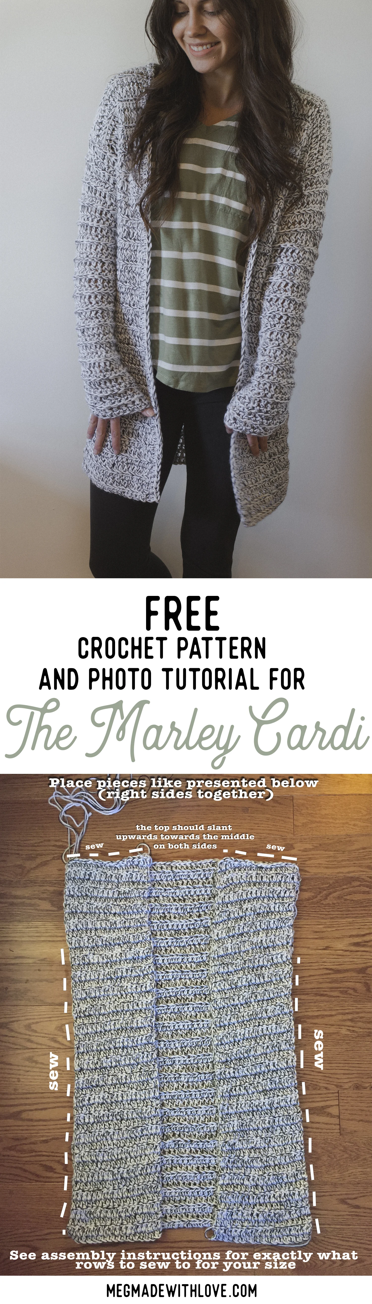 Free Crochet Pattern for the Marley Cardi A Long Chunky